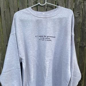Pro-Choice Feminist Women’s Rights Unisex Embroidered Crewneck